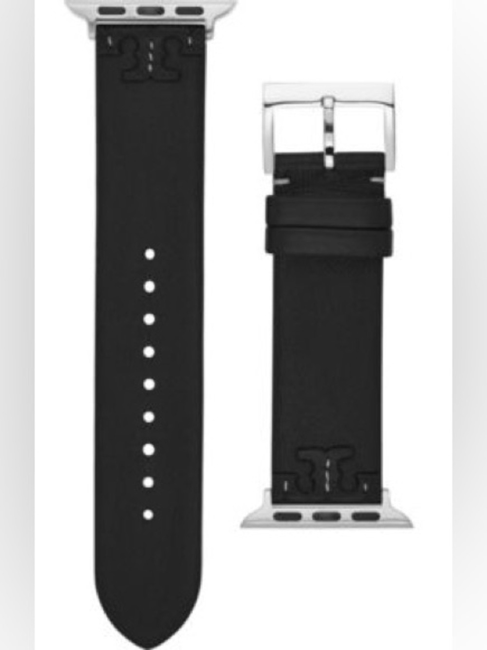 Tory Burch Women’s McGraw Black Leather Band for Apple Watch® 38mm/40mm – NIB